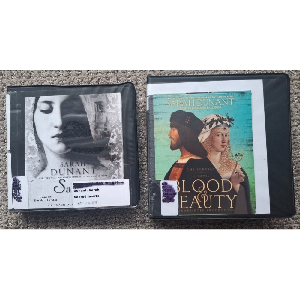 Sarah Dunant Lot of 2 Audiobooks Books on CD Unabridged Historical Fiction
